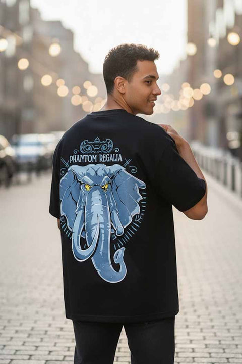 Resilient Elephant Oversized Tee - 230 GSM - Phantom Regalia