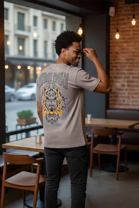 Roar Strike Oversized Tee - 230 GSM - Phantom Regalia
